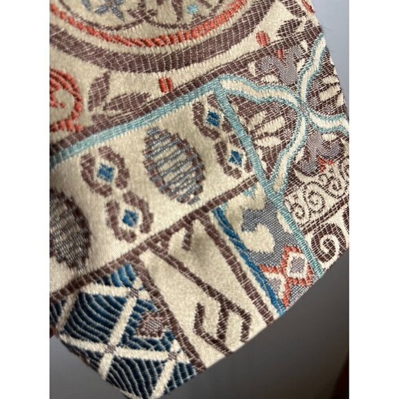 Retro Floral Jacket 16 Tan Boho Western Embroidery Tapestry Classic Chic 80s Art - Picture 5 of 12